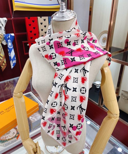 Louis Vuitton I LV U Pink Square Scarf 90cm/35in M77354 