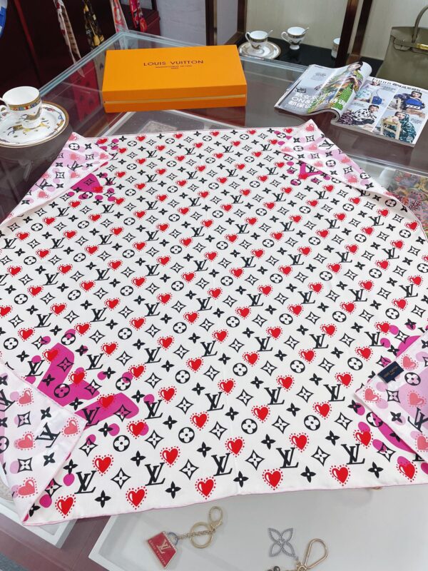 Louis Vuitton I LV U Pink Square Scarf 90cm/35in M77354 