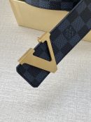 1:1 Replica Louis Vuitton Iconic Reversible LV Belt Black LV Women Belt