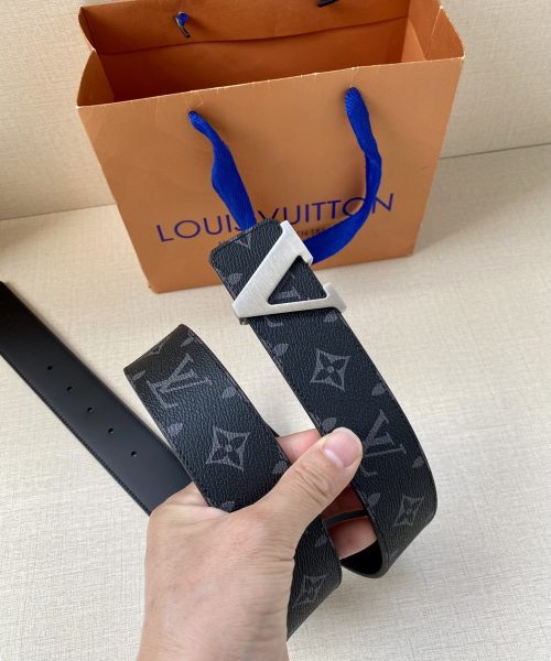 1:1 Replica Louis Vuitton Iconic Reversible LV Belt Black LV Women Belt