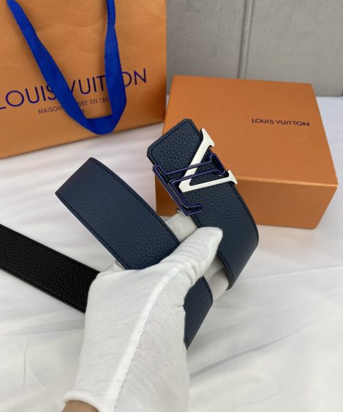 1:1 Replica Louis Vuitton Iconic Reversible LV Belt Black LV Women Belt