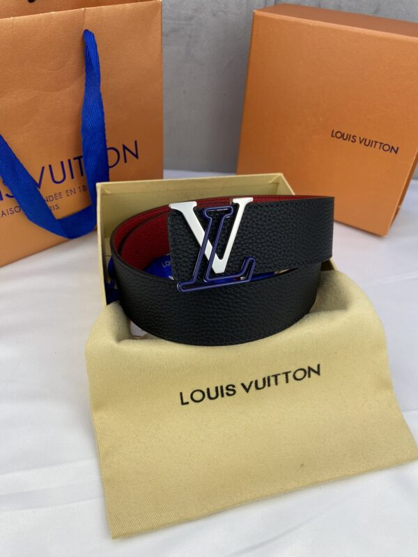 1:1 Replica Louis Vuitton Iconic Reversible LV Belt Black LV Women Belt