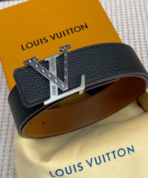 1:1 Replica Louis Vuitton Iconic Reversible LV Belt Black LV Women Belt