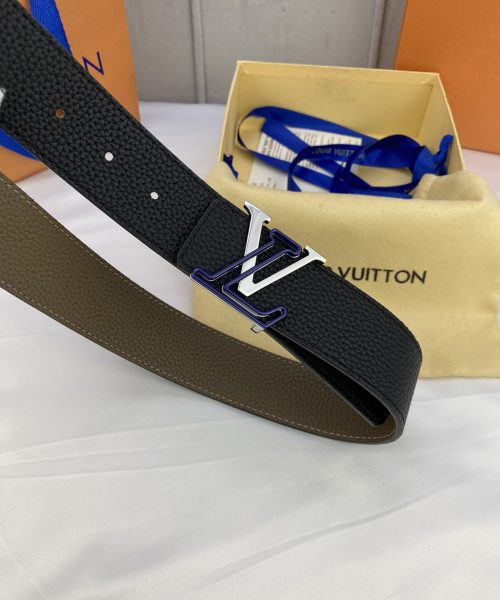 1:1 Replica Louis Vuitton Iconic Reversible LV Belt Black LV Women Belt