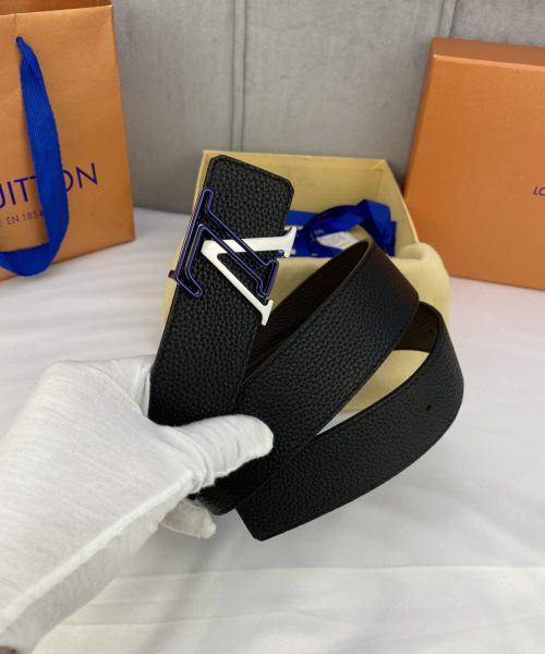 1:1 Replica Louis Vuitton Iconic Reversible LV Belt Black LV Women Belt