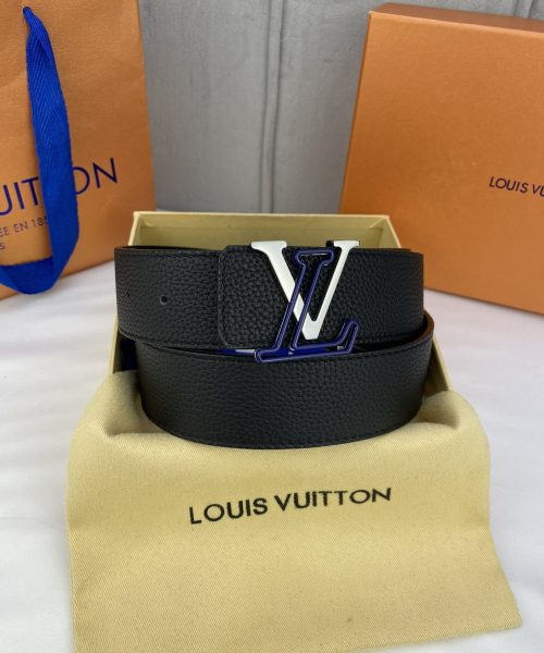 1:1 Replica Louis Vuitton Iconic Reversible LV Belt Black LV Women Belt