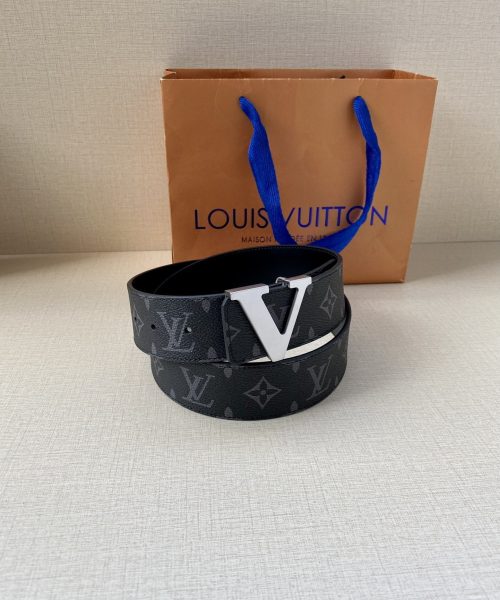 1:1 Replica Louis Vuitton Iconic Reversible LV Belt Black LV Women Belt
