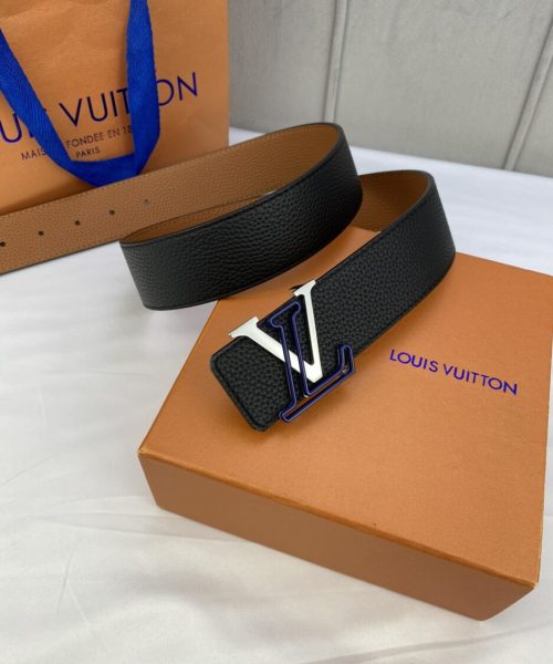 1:1 Replica Louis Vuitton Iconic Reversible LV Belt Black LV Women Belt