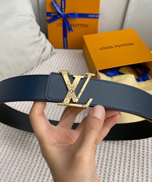 1:1 Replica Louis Vuitton Iconic Reversible LV Belt Black LV Women Belt