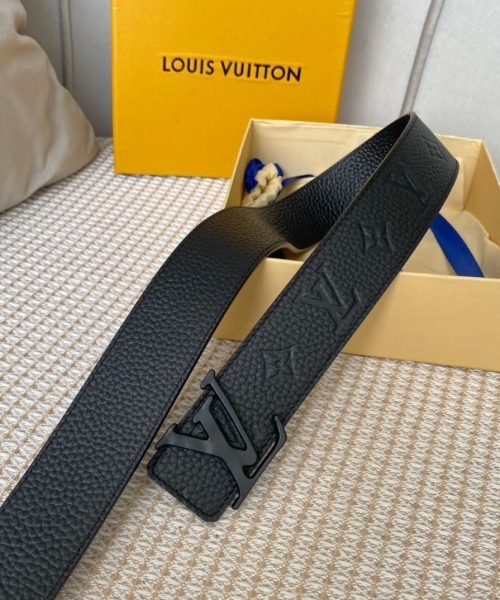 1:1 Replica Louis Vuitton Iconic Reversible LV Belt Black LV Women Belt
