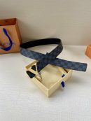 1:1 Replica Louis Vuitton Iconic Reversible LV Belt Black LV Women Belt