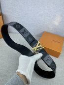 1:1 Replica Louis Vuitton Iconic Reversible LV Belt Black LV Women Belt