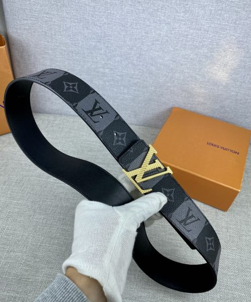 1:1 Replica Louis Vuitton Iconic Reversible LV Belt Black LV Women Belt