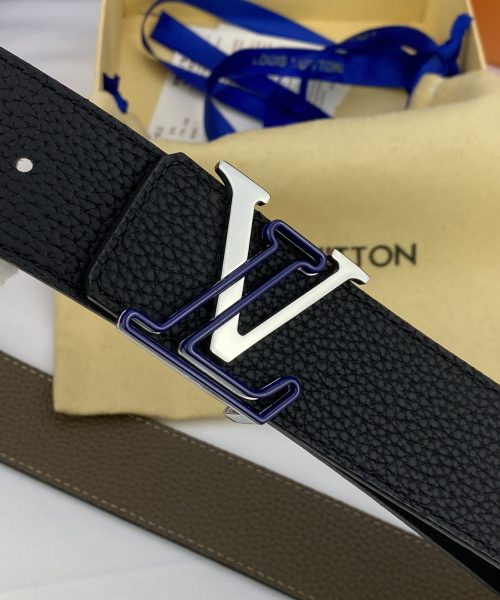 1:1 Replica Louis Vuitton Iconic Reversible LV Belt Black LV Women Belt