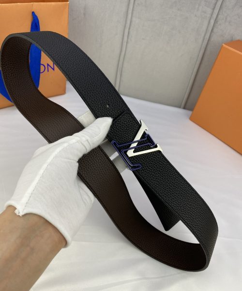 1:1 Replica Louis Vuitton Iconic Reversible LV Belt Black LV Women Belt