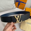 1:1 Replica Louis Vuitton Iconic Reversible LV Belt Black LV Women Belt