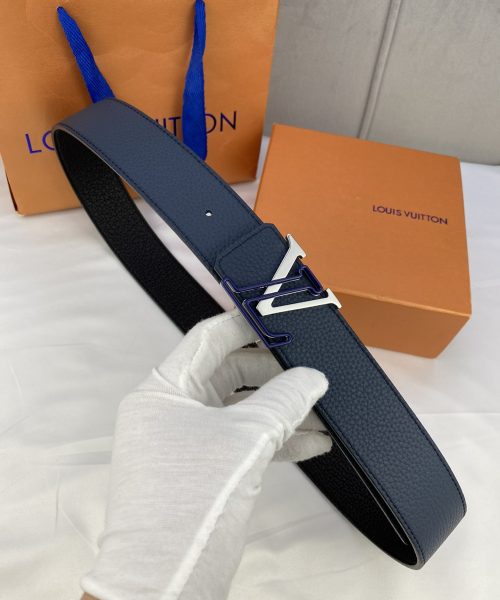 1:1 Replica Louis Vuitton Iconic Reversible LV Belt Black LV Women Belt