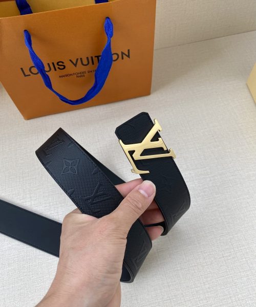 1:1 Replica Louis Vuitton Iconic Reversible LV Belt Black LV Women Belt