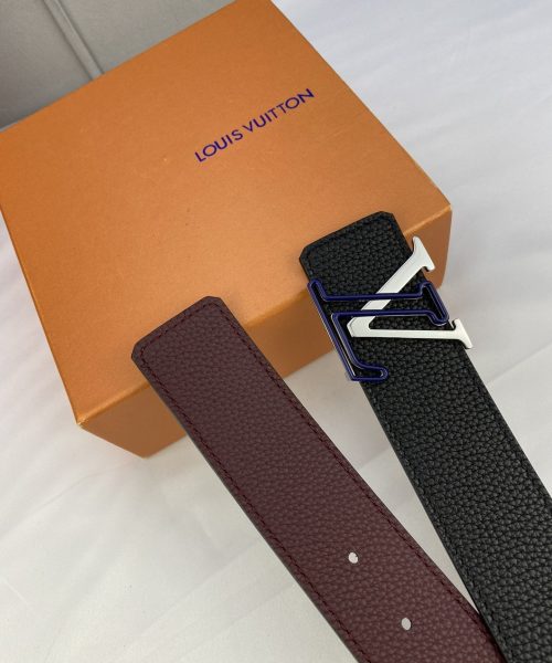 1:1 Replica Louis Vuitton Iconic Reversible LV Belt Black LV Women Belt