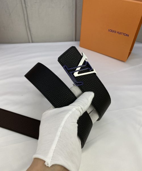 1:1 Replica Louis Vuitton Iconic Reversible LV Belt Black LV Women Belt