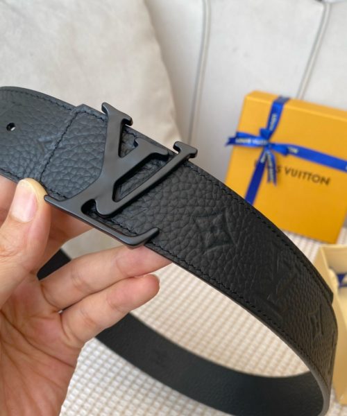 1:1 Replica Louis Vuitton Iconic Reversible LV Belt Black LV Women Belt