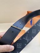 1:1 Replica Louis Vuitton Iconic Reversible LV Belt Black LV Women Belt