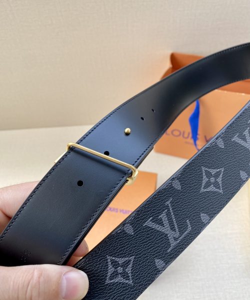 1:1 Replica Louis Vuitton Iconic Reversible LV Belt Black LV Women Belt