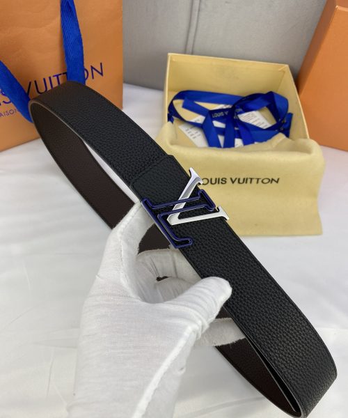 1:1 Replica Louis Vuitton Iconic Reversible LV Belt Black LV Women Belt