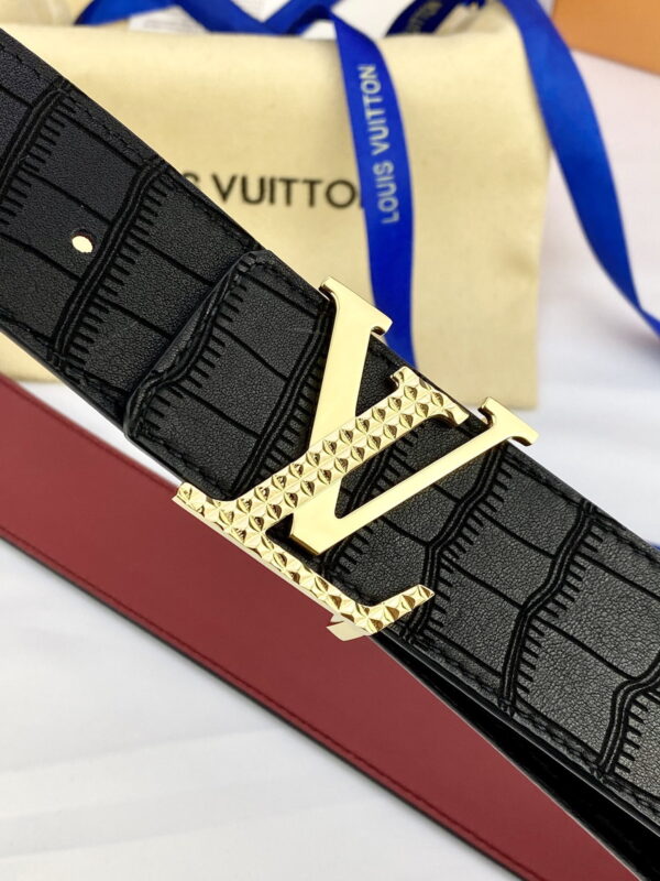 1:1 Replica Louis Vuitton Iconic Reversible LV Belt Black LV Women Belt