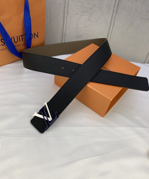 1:1 Replica Louis Vuitton Iconic Reversible LV Belt Black LV Women Belt