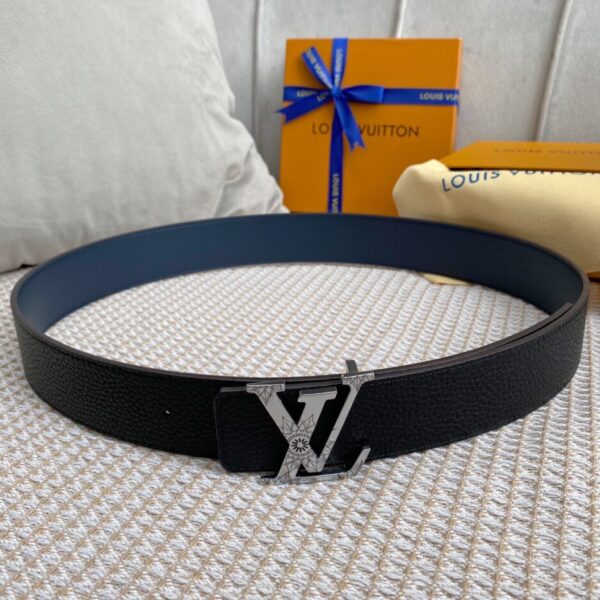 1:1 Replica Louis Vuitton Iconic Reversible LV Belt Black LV Women Belt