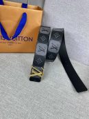 1:1 Replica Louis Vuitton Iconic Reversible LV Belt Black LV Women Belt