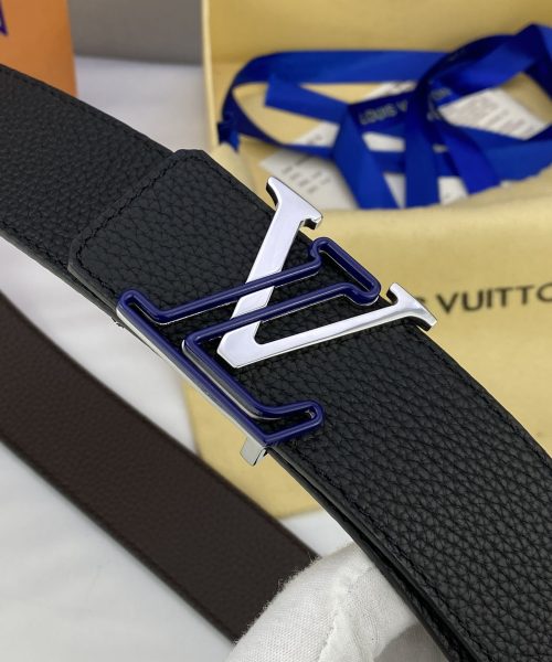 1:1 Replica Louis Vuitton Iconic Reversible LV Belt Black LV Women Belt