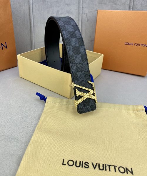 1:1 Replica Louis Vuitton Iconic Reversible LV Belt Black LV Women Belt