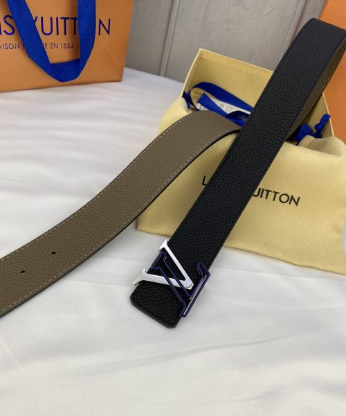 1:1 Replica Louis Vuitton Iconic Reversible LV Belt Black LV Women Belt