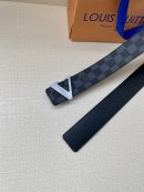 1:1 Replica Louis Vuitton Iconic Reversible LV Belt Black LV Women Belt