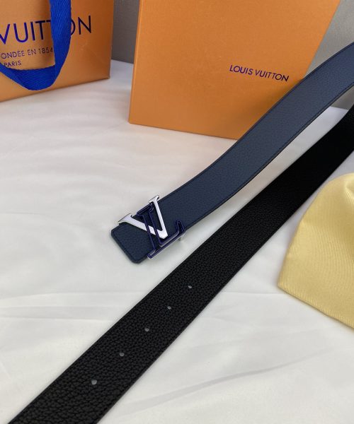 1:1 Replica Louis Vuitton Iconic Reversible LV Belt Black LV Women Belt