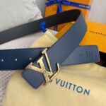 1:1 Replica Louis Vuitton Iconic Reversible LV Belt Black LV Women Belt