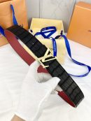 1:1 Replica Louis Vuitton Iconic Reversible LV Belt Black LV Women Belt