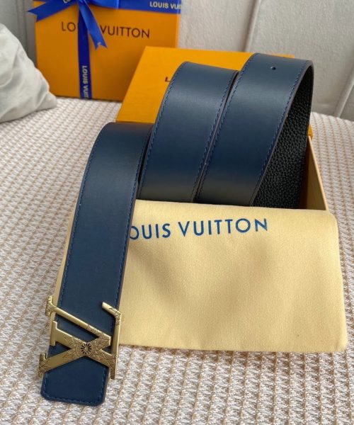1:1 Replica Louis Vuitton Iconic Reversible LV Belt Black LV Women Belt
