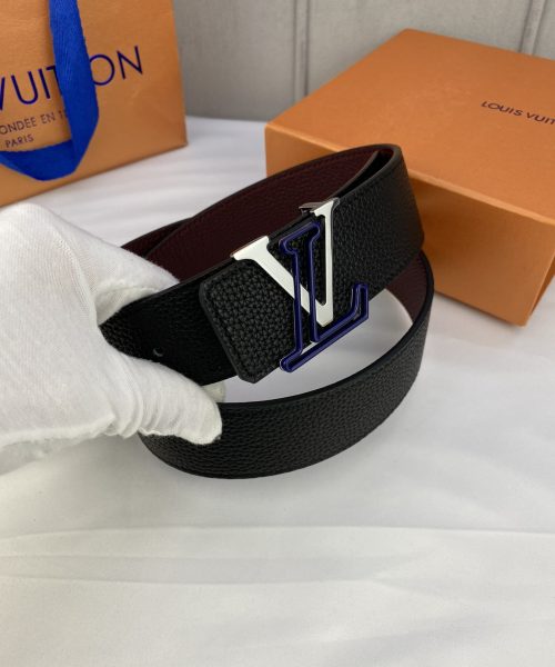 1:1 Replica Louis Vuitton Iconic Reversible LV Belt Black LV Women Belt