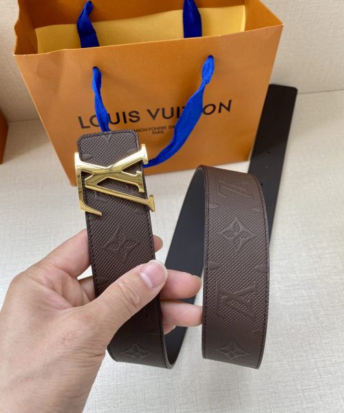 1:1 Replica Louis Vuitton Iconic Reversible LV Belt Brown LV Women Belt