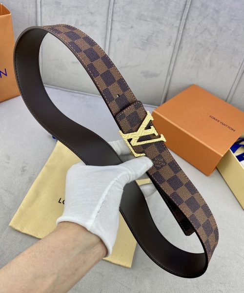 1:1 Replica Louis Vuitton Iconic Reversible LV Belt Brown LV Women Belt