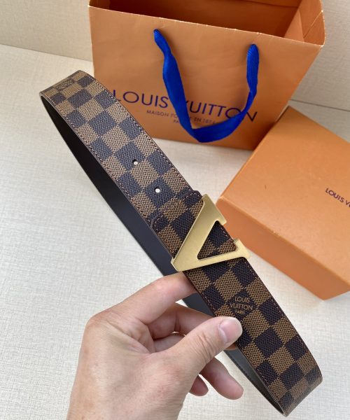 1:1 Replica Louis Vuitton Iconic Reversible LV Belt Brown LV Women Belt