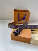 1:1 Replica Louis Vuitton Iconic Reversible LV Belt Brown LV Women Belt