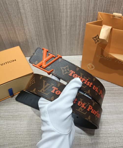 1:1 Replica Louis Vuitton Iconic Reversible LV Belt Brown LV Women Belt