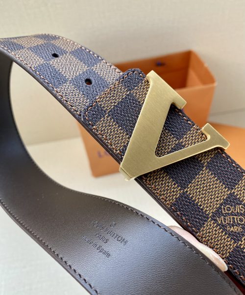 1:1 Replica Louis Vuitton Iconic Reversible LV Belt Brown LV Women Belt