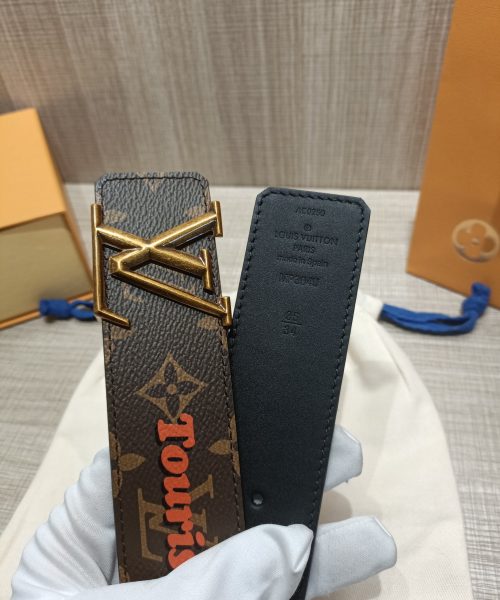 1:1 Replica Louis Vuitton Iconic Reversible LV Belt Brown LV Women Belt