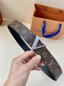 1:1 Replica Louis Vuitton Iconic Reversible LV Belt Brown LV Women Belt