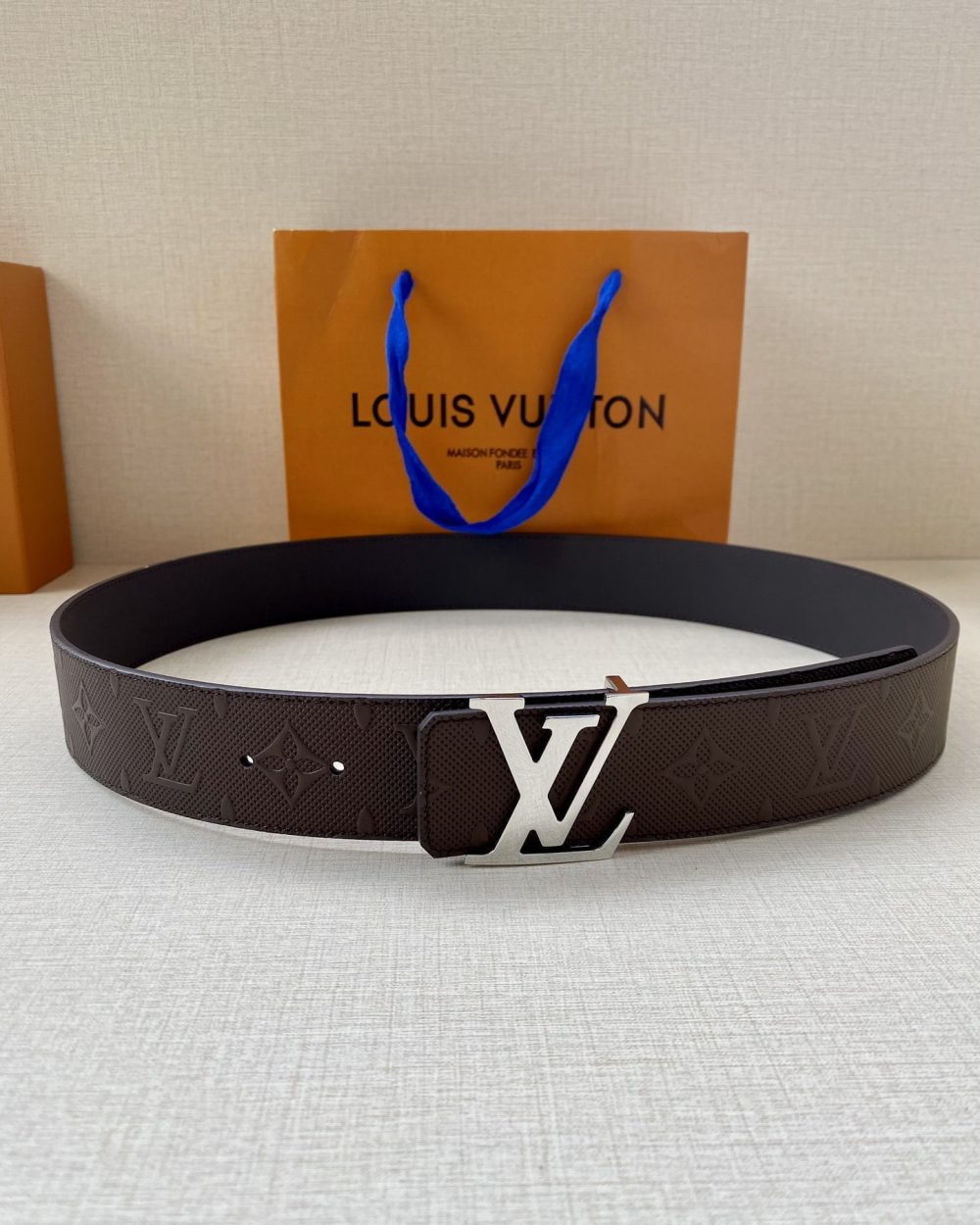 1:1 Replica Louis Vuitton Iconic Reversible LV Belt Brown LV Women Belt